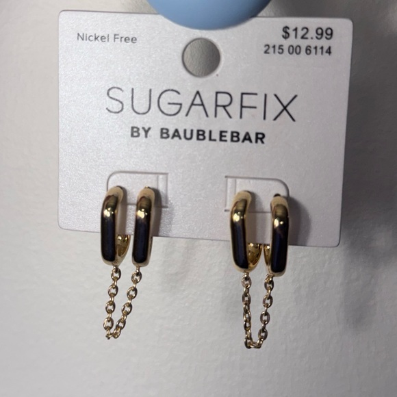 Sugarfix by Baublebar Double Square Hoop Earrings NWT - Picture 3 of 4